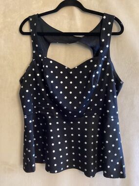 torrid Black Polka Dot Dress Top